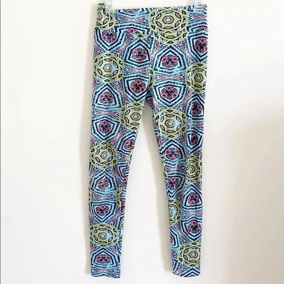 LuLaRoe blue One Size kaleidoscope print Leggings - Picture 1 of 4